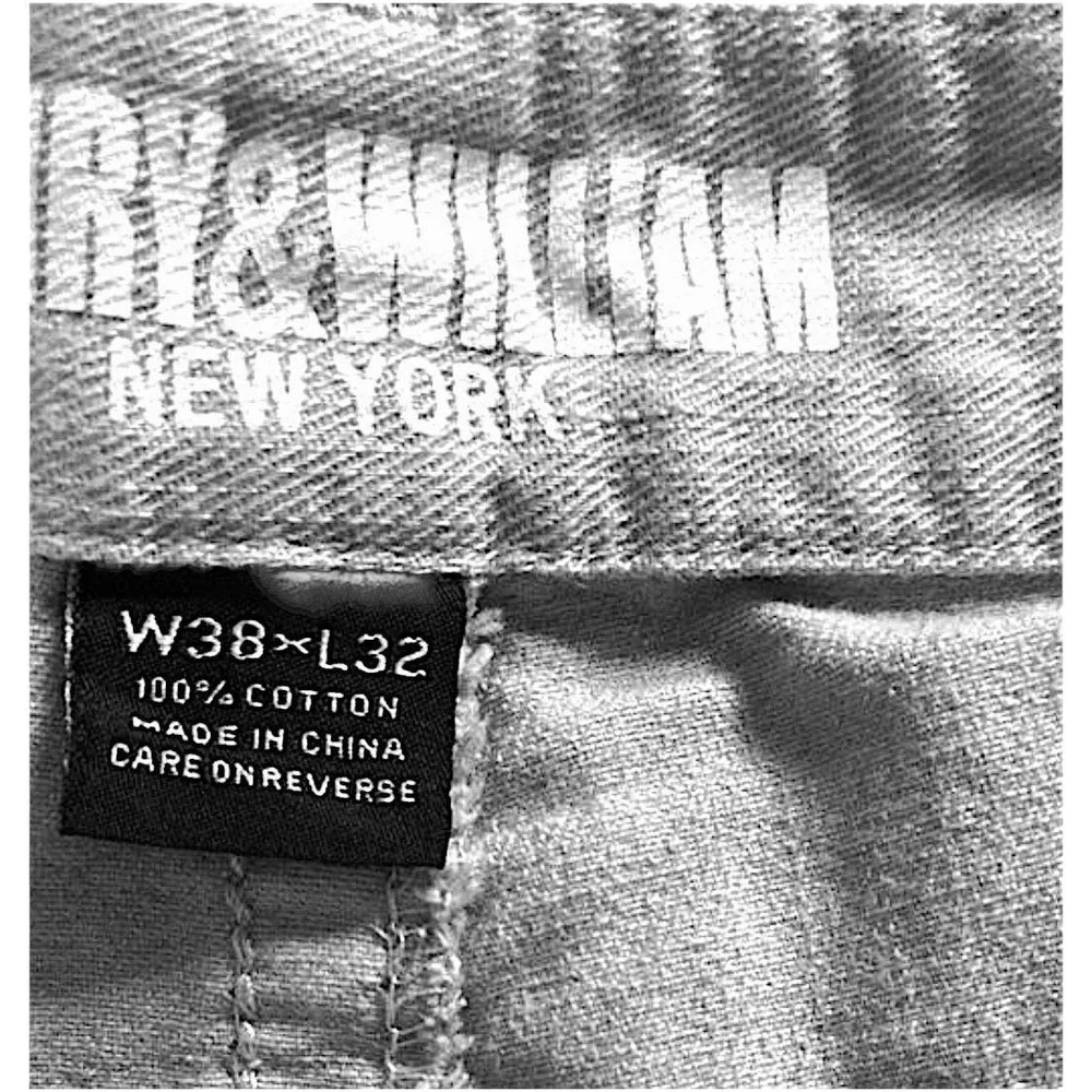 RY&WILLIAM NEW YORK Distressed‎ Grey Light Wash Denim Jeans Men W38 L32